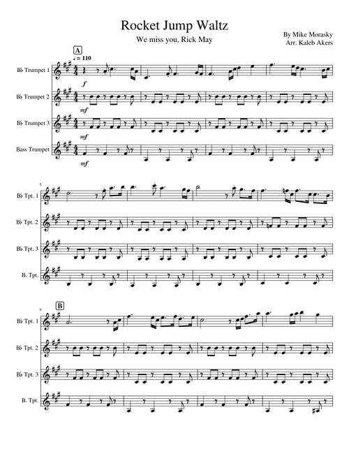 Rocket Jump Waltz (Trumpet Quartet)