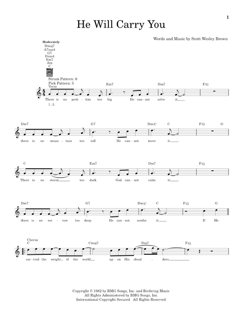 He Will Carry You - Scott Wesley Brown (Easy Guitar)
