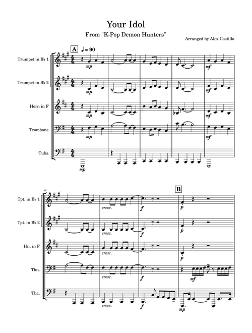 Your Idol (Arr. Alexandra Castillo) - Saja Boys (Brass Ensemble)
