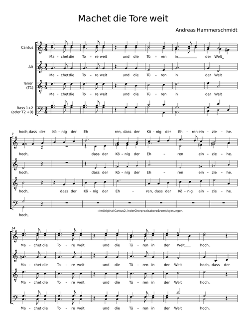 Machet die Tore weit - Andreas Hammerschmidt