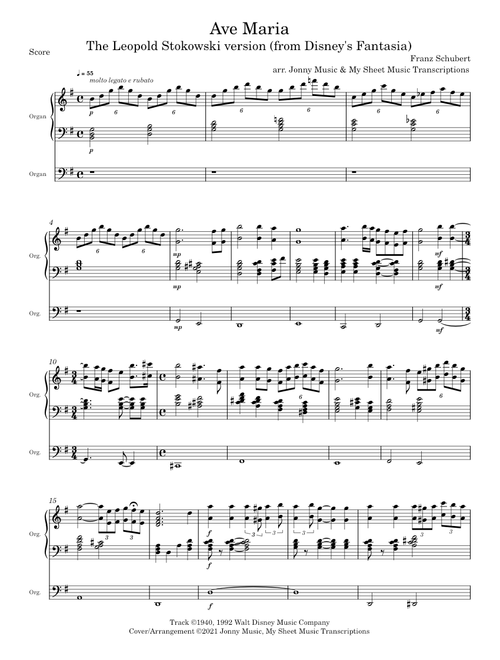 Ave Maria (F. Schubert) Organ Cover