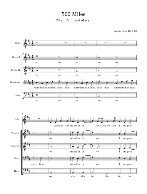Five Hundred Miles – Peter, Paul and Mary