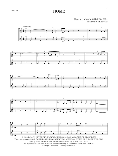 Home - Phillip Phillips (Violin Duet)