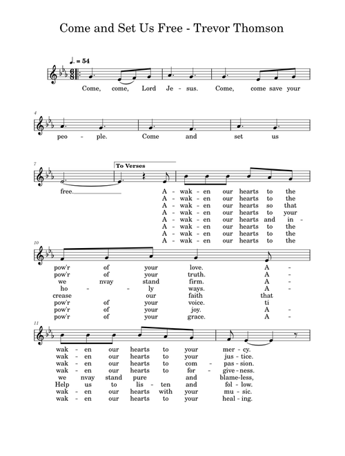 Come and Set Us Free – Trevor Thomson