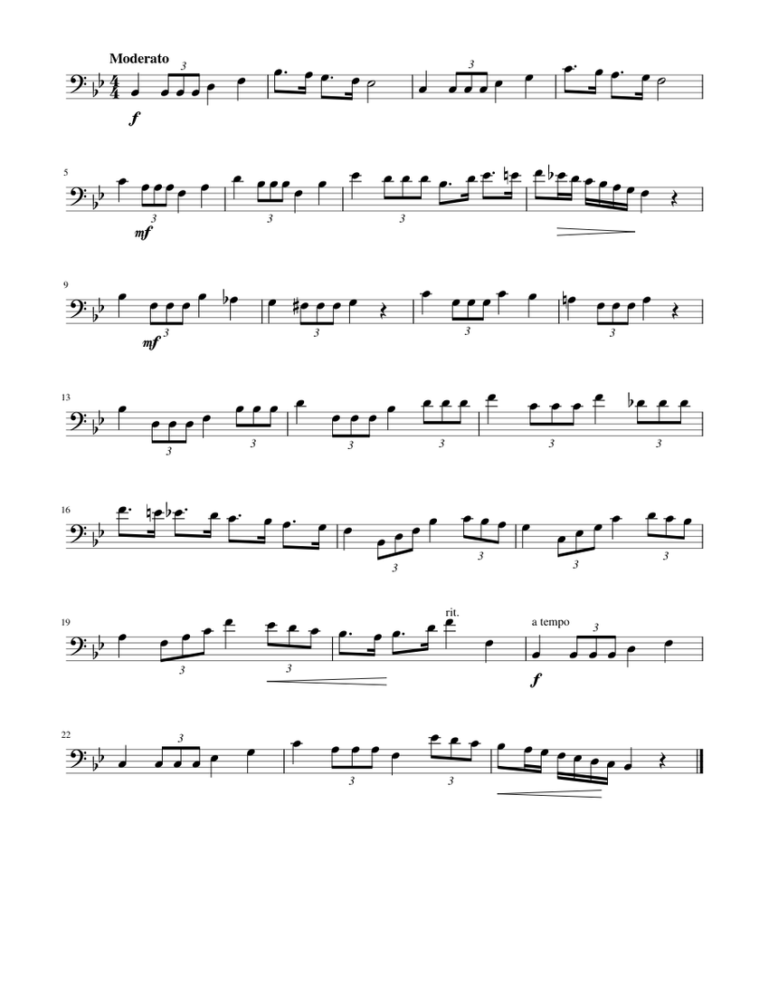 Etude for Trombone 2 Sheet music for Trombone (Solo) | Musescore.com