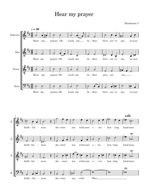 Hear my prayer (hymn)