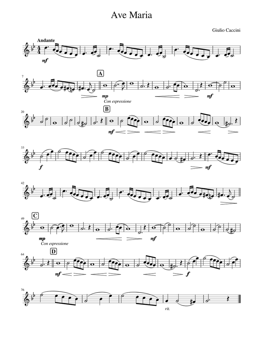 Ave maria trumpet solo top