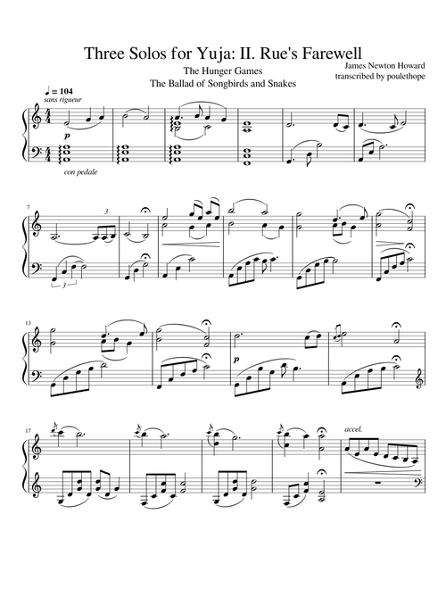 Rue's farewell – James Newton Howard (The Hunger Games: The Ballad of Songbirds and Snakes)
