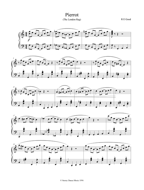 Pierrot (The London Rag) - Bob Good (Piano Solo)