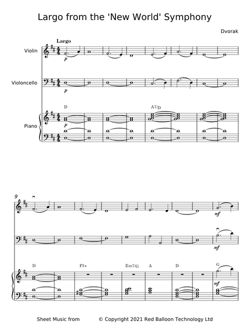 Largo from the New World Symphony - Antonín Dvořák