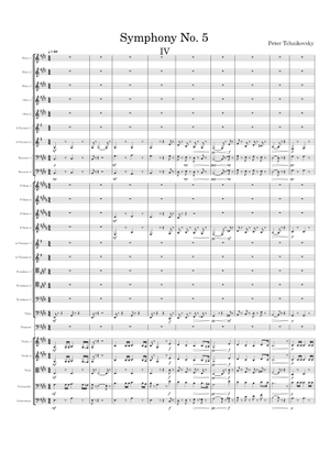Symphony No.5, Op.64 - Pyotr Ilyich Tchaikovsky Sheet Music for