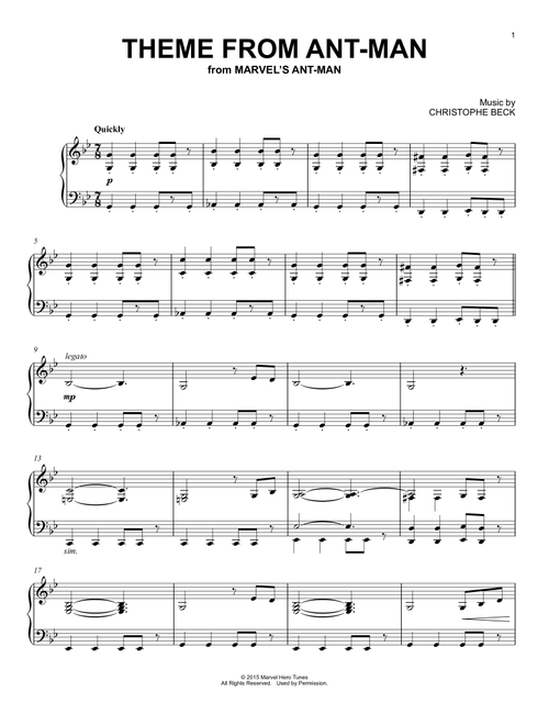 Theme From Ant-Man - Christophe Beck (Piano Solo)