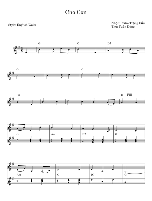 Cho Con - Phạm Trọng Cầu