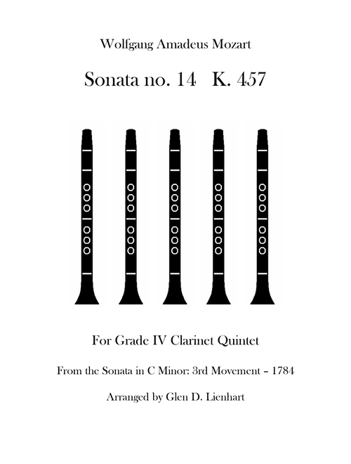 Sonata no. 14 (Clarinets) (Arr. Glen D. Lienhart) - Wolfgang Amadeus Mozart (Woodwind Ensemble)