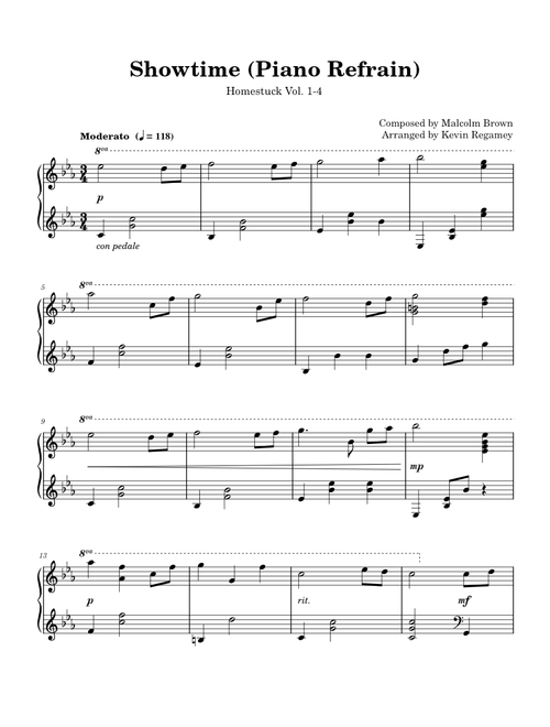 Homestuck Vol. 1 - Showtime (Piano Refrain)