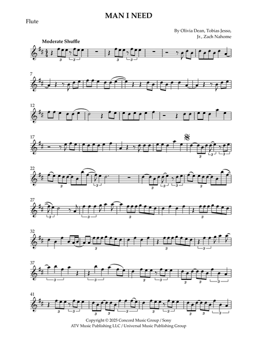 Man I Need (Arr. Matheus Felix) - Olivia Dean (Flute Solo)