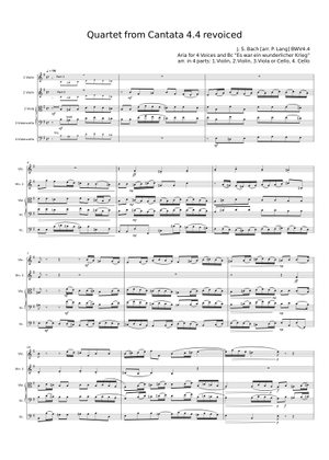 Bach Kantate Nr. 4 BWV 4 ピアノ伴奏版 Bach Kantate Nr. 4 BWV