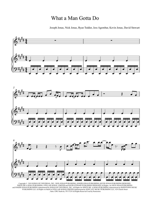 What A Man Gotta Do (Arr. C&D Music Publishing) - Jonas Brothers (Violin and Piano)