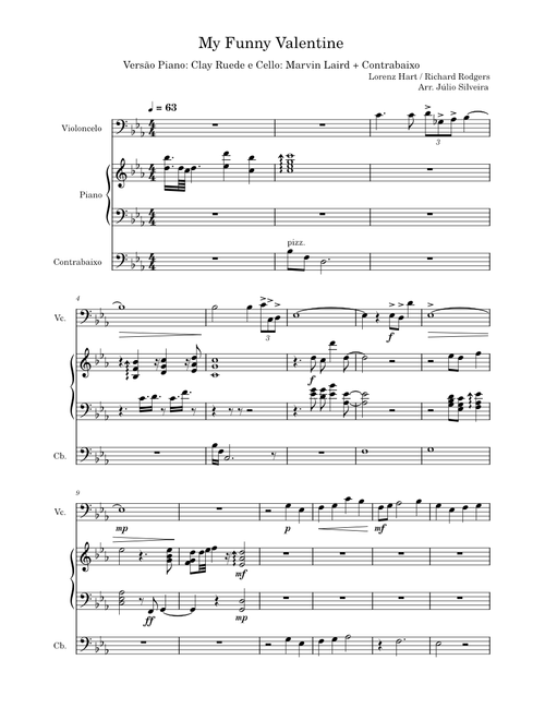 My Funny Valentine - Piano - Cello - Baixo