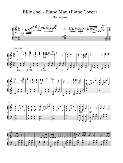 Billy Joel - Piano Man (Piano Cover)