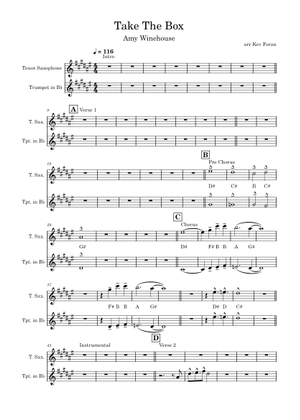 Play Official version of Take the box Sheet Music by Amy Winehouse