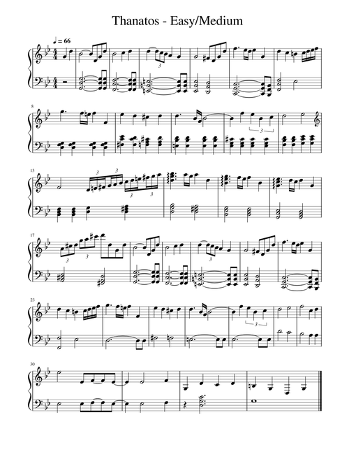 Thanatos - Easy/Medium (Piano)