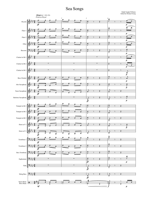 Sea Songs (Arr. Michael Young) - Ralph Vaughan Williams (Concert Band)