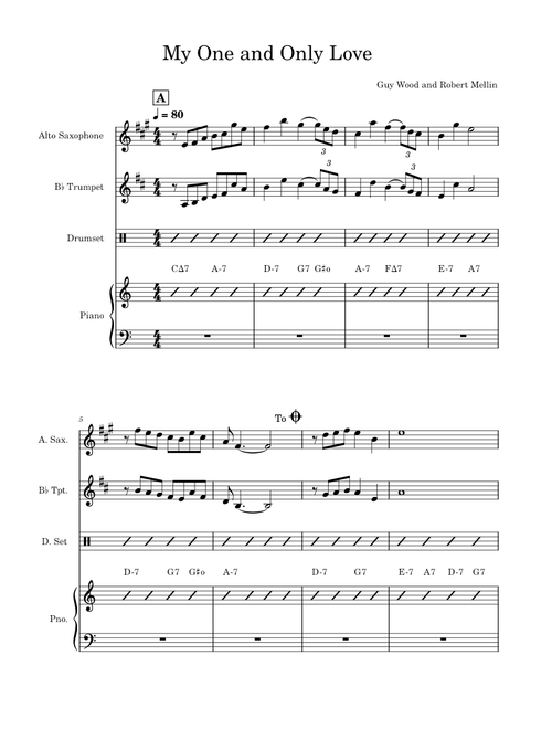 My One and Only Love – Guy Wood, Robert Mellin