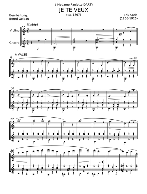 Je Te Veux - Erik Satie