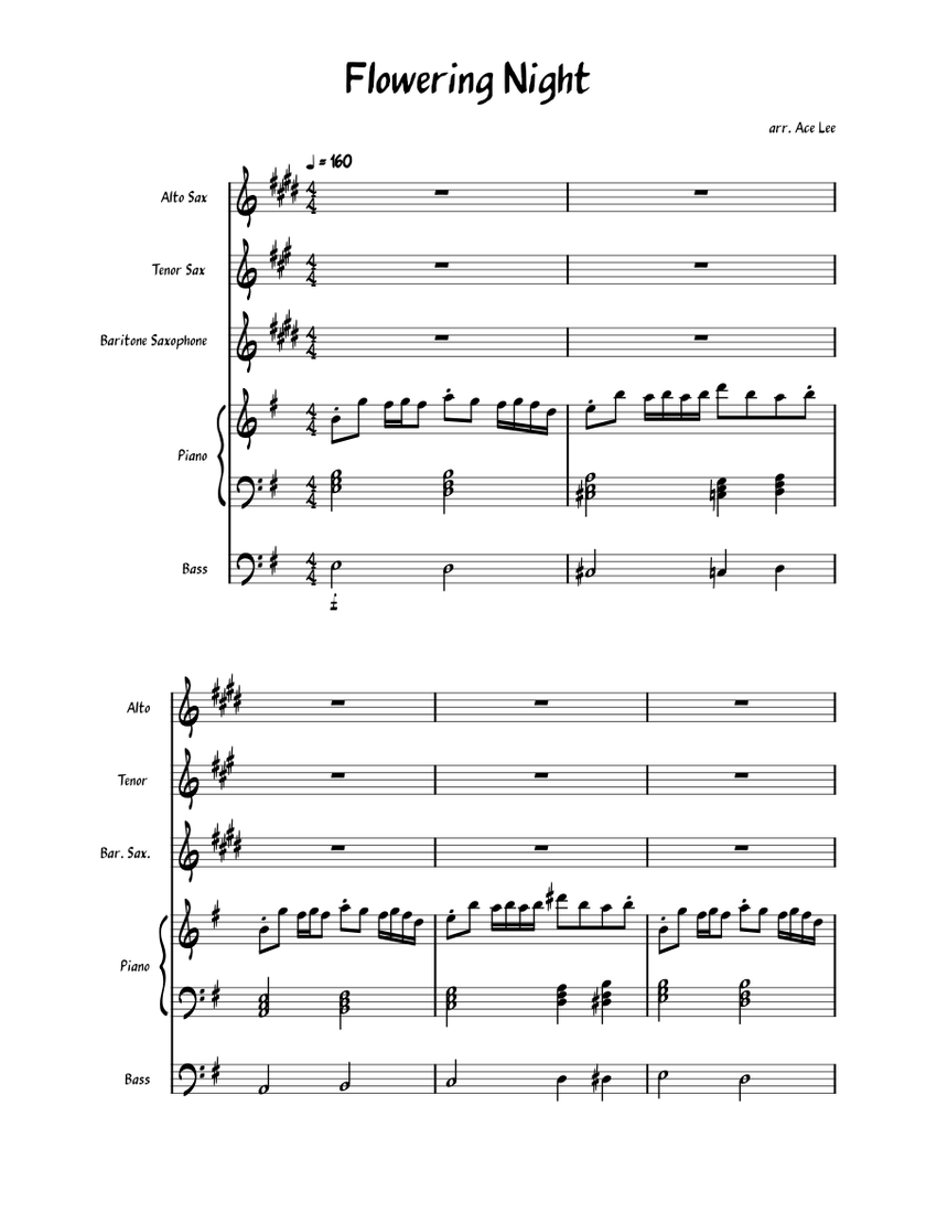 Flowering Night piano tutorial