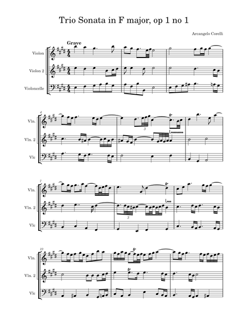 Trio Sonata in F major, Op.1 No.1 – Arcangelo Corelli