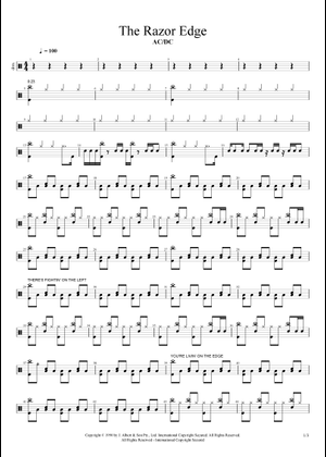Play Official version of The razors edge Sheet Music by AC/DC for