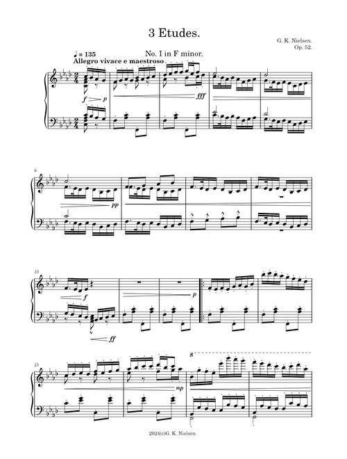 3 Etudes - G. K. Nielsen.