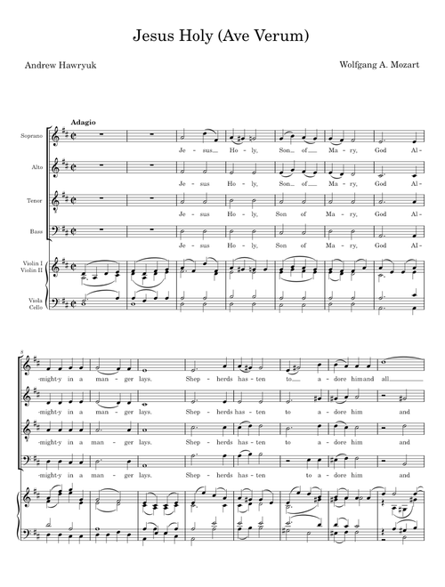 Jesus Holy - Wolfgang A. Mozart
