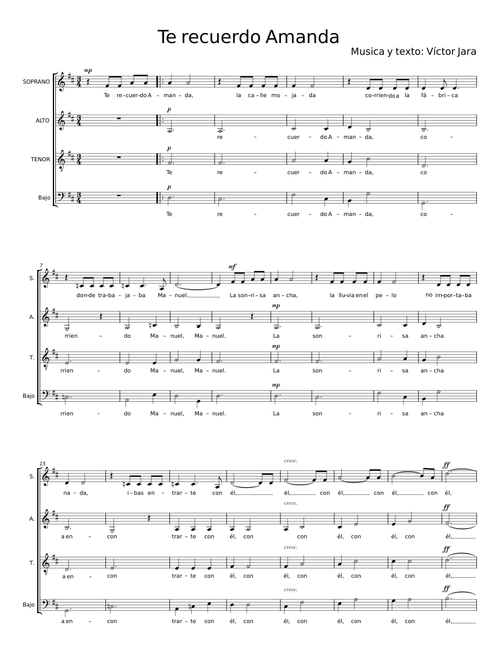 Te recuerdo amanda - Víctor Jara
