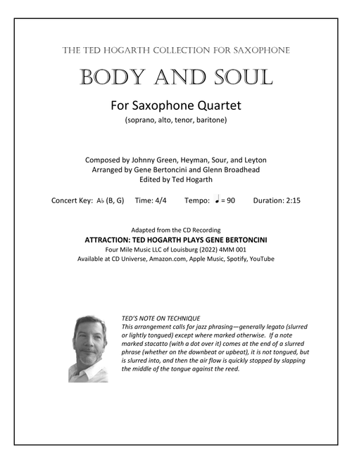 Body And Soul (Arr. Gene Bertoncini and Glenn Broadhead) - Tony Bennett & Amy Winehouse (Woodwind Ensemble)
