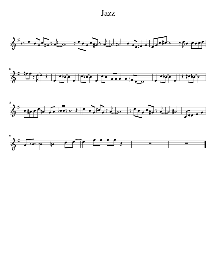 Jazz Sheet Music for Piano (Solo) easy | MuseScore.com
