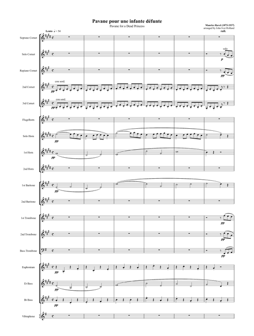 Pavane pour une infante défunte (Pavane for a Dead Princess) (Arr. John Ivor Holland) - Maurice Ravel (Brass Band)