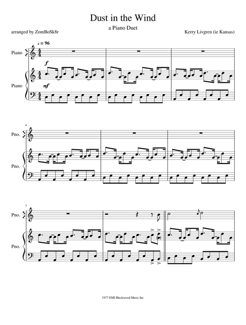Dust in the Wind forPiano