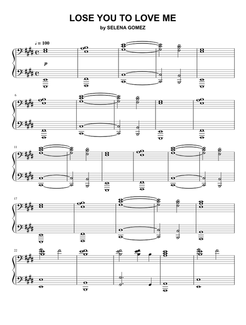 Lose You To Love Me (Piano) - Selena Gomez