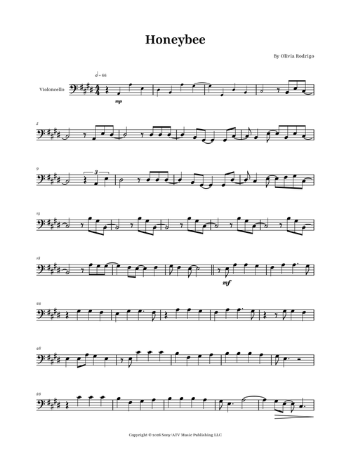 Honeybee (Arr. Glauco Fernandes) - Olivia Rodrigo (Cello Solo)