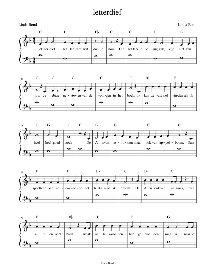 Letterdief Sheet music for Piano (Piano Duo) Easy | Musescore.com Letterdief