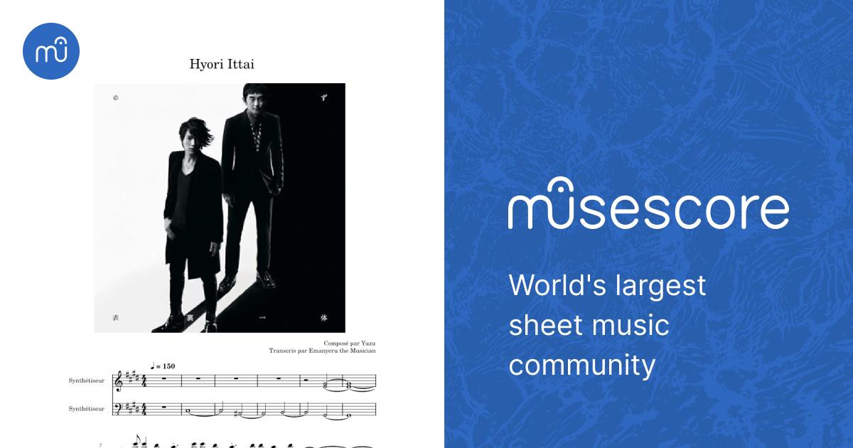 表裏一体 (Hyori Ittai) – ゆず (Yuzu) Sheet music for Piano