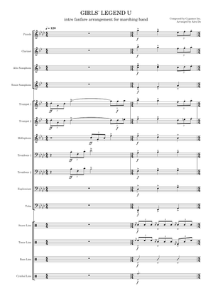 Girls Legend U - 本⽥晃弘;Cygames Sheet Music for Piano (Piano Duo