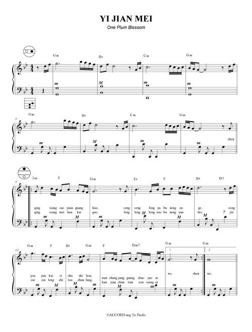 YI JIAN MEI (Arr. Paolo Campanari Brancondi) - Fei Yu-ching (Instrumental Solo)