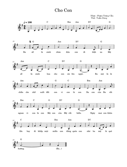 Cho Con – Đặng Văn Sử