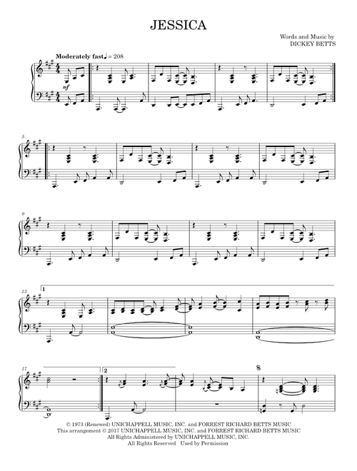 Jessica - The Allman Brothers Band (Piano Solo)