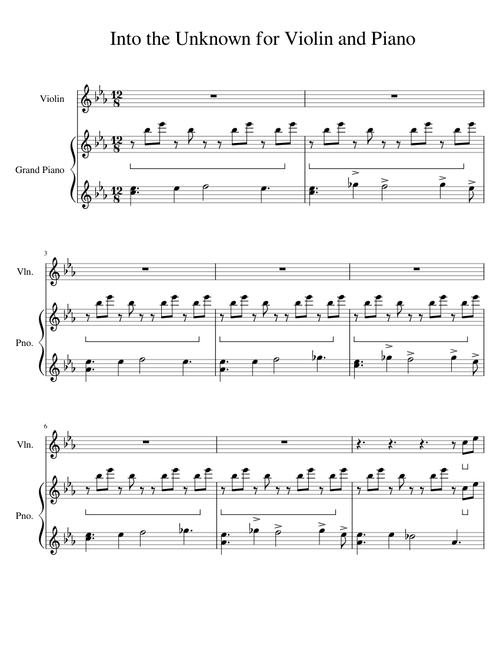 Into the Unknown for Violin and Piano