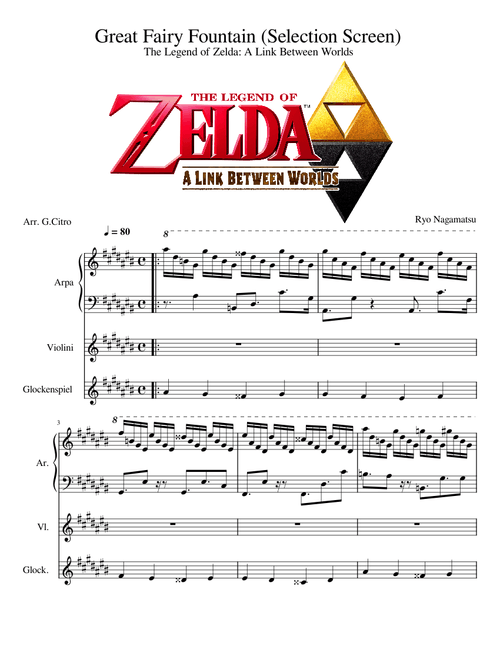 The Legend of Zelda: A Link Between Worlds-Great Fairy Fountain (Selection Screen)