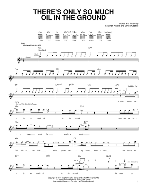 There's Only So Much Oil In The Ground - Tower Of Power, Jeff Tamelier (Guitar Tab)
